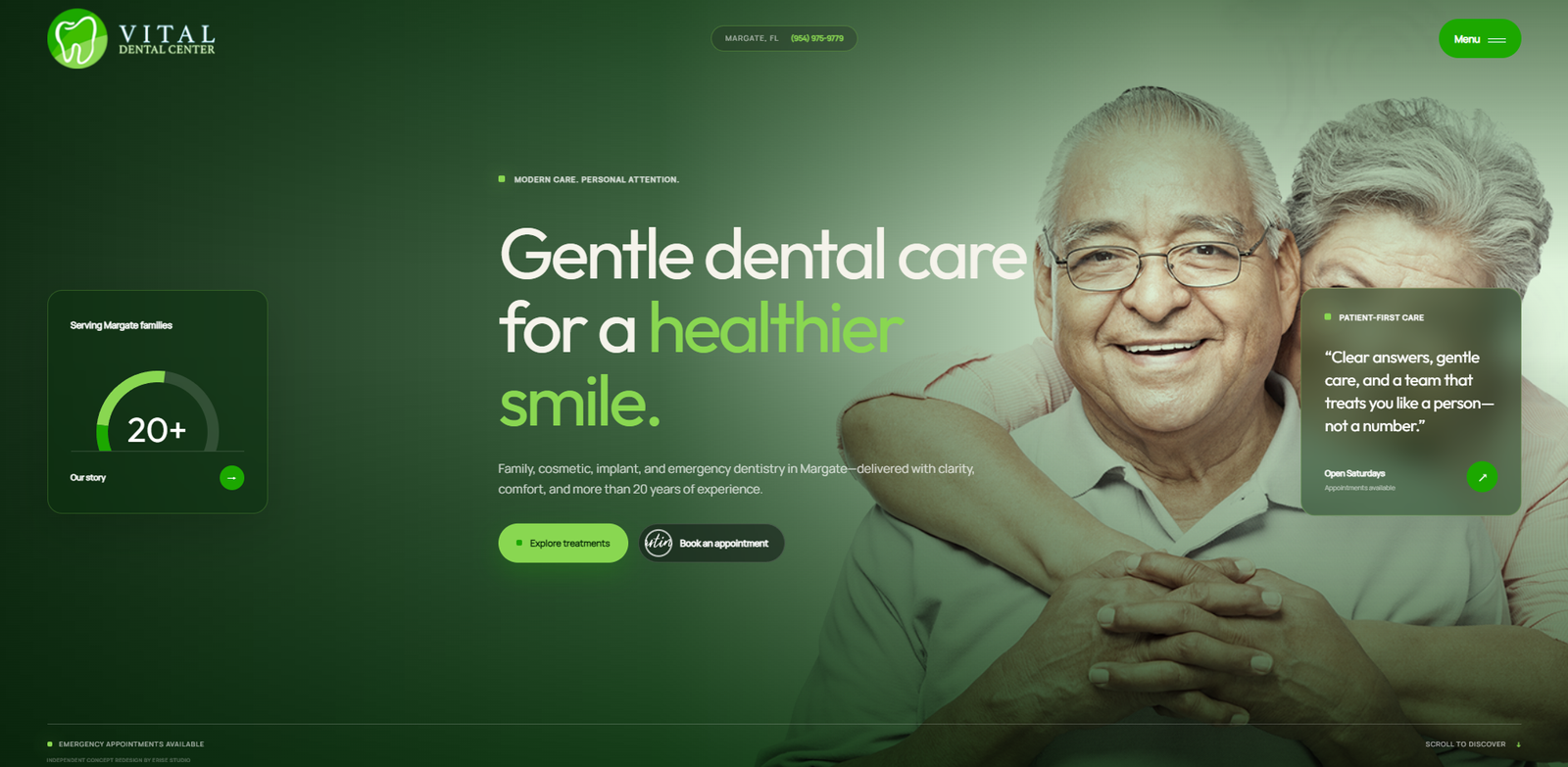 Vital Dental Center concept redesign by Erise Studio